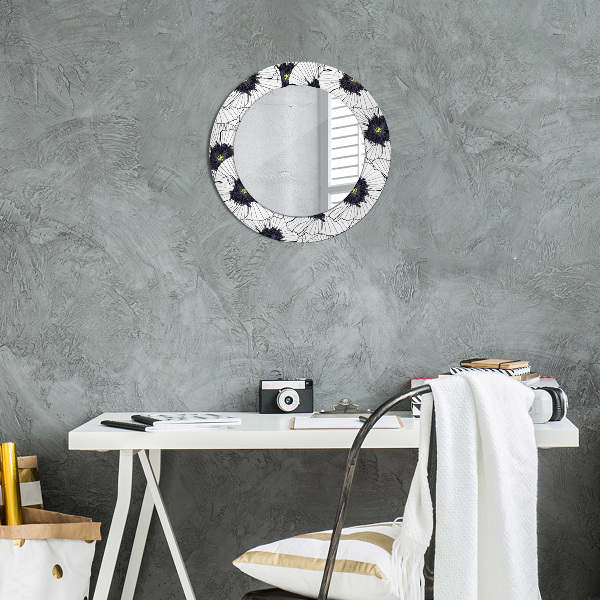 Decoratiuni perete cu oglinda Compoziție de flori liniare