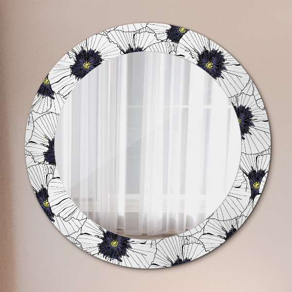 Decoratiuni perete cu oglinda Compoziție de flori liniare