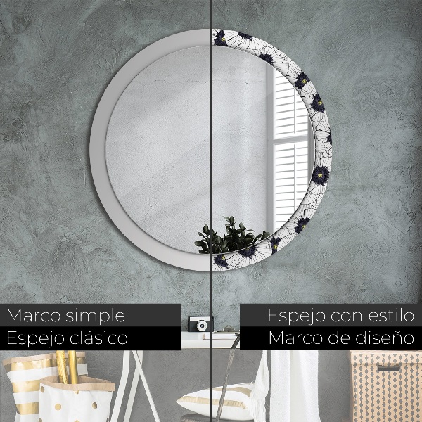 Decoratiuni perete cu oglinda Compoziție de flori liniare