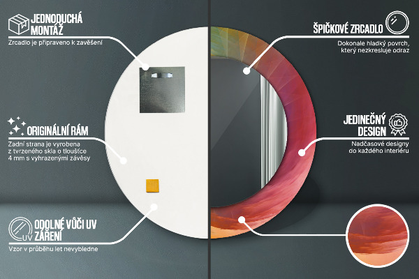 Decoratiuni perete cu oglinda Spirală hipnotică