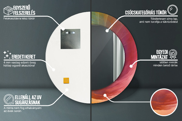 Decoratiuni perete cu oglinda Spirală hipnotică