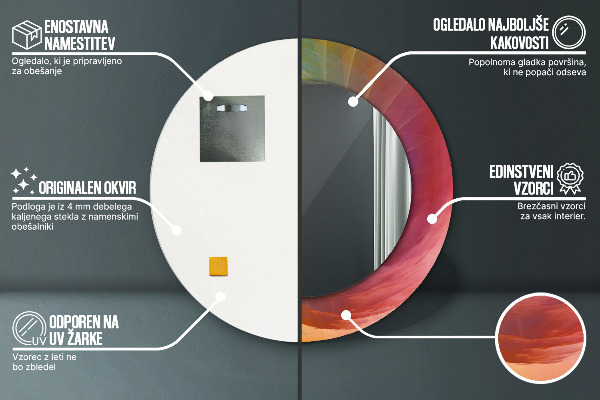 Decoratiuni perete cu oglinda Spirală hipnotică