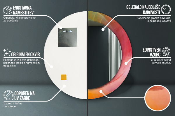 Decoratiuni perete cu oglinda Spirală hipnotică