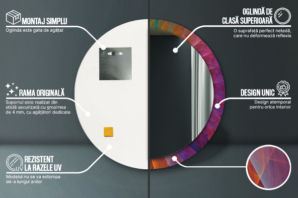 Decoratiuni perete cu oglinda Spirală hipnotică