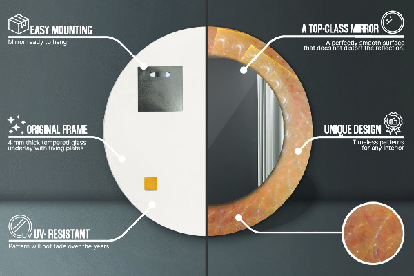 Decoratiuni perete cu oglinda Abstractizarea spirală