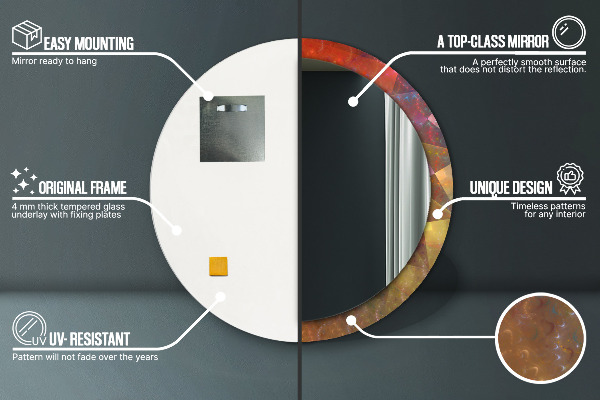 Decoratiuni perete cu oglinda Abstractizarea spirală