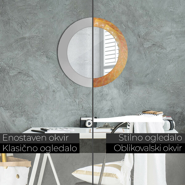 Decoratiuni perete cu oglinda Abstractizarea spirală