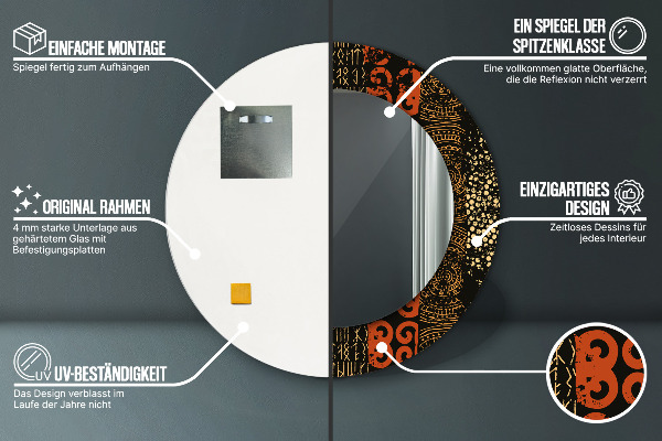 Decoratiuni perete cu oglinda Model abstract grunge