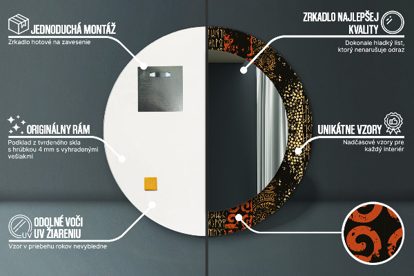 Decoratiuni perete cu oglinda Model abstract grunge