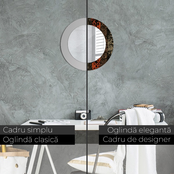 Decoratiuni perete cu oglinda Model abstract grunge