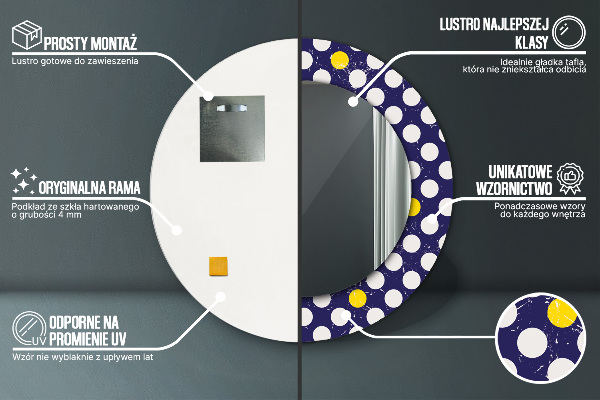 Decoratiuni perete cu oglinda Puncte retro