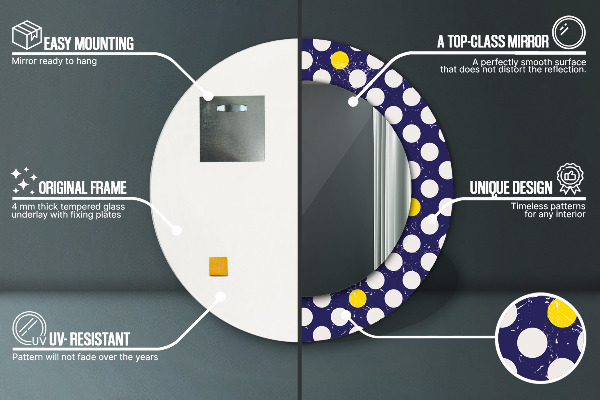 Decoratiuni perete cu oglinda Puncte retro