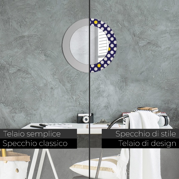 Decoratiuni perete cu oglinda Puncte retro