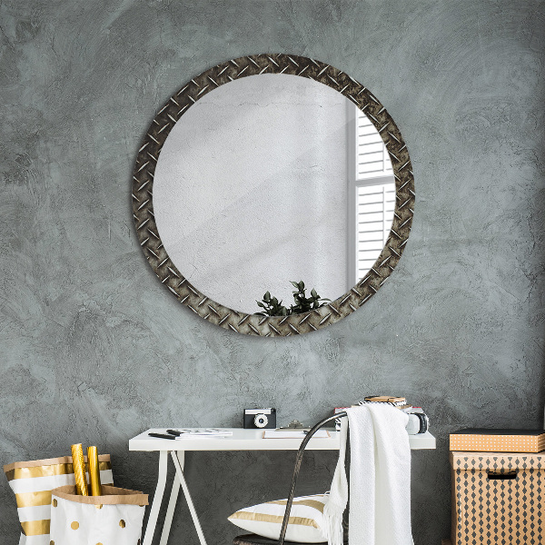 Decoratiuni perete cu oglinda Textura de oțel