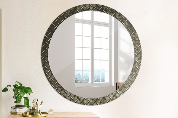 Decoratiuni perete cu oglinda Textura de oțel