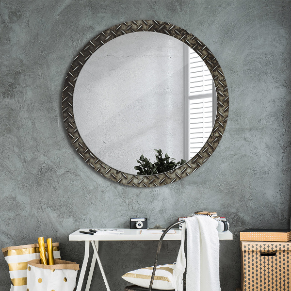 Decoratiuni perete cu oglinda Textura de oțel