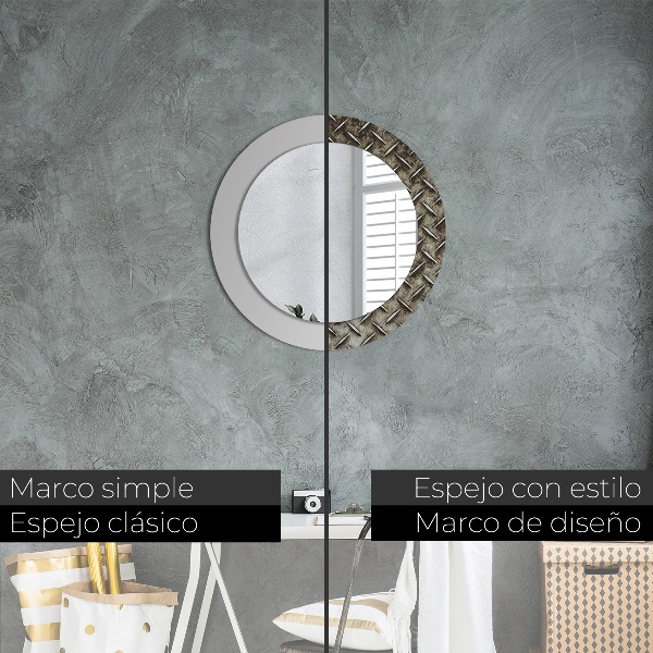 Decoratiuni perete cu oglinda Textura de oțel