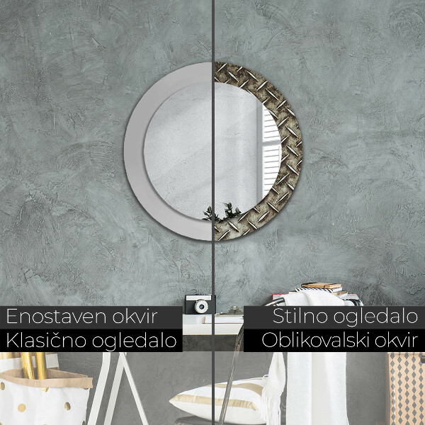 Decoratiuni perete cu oglinda Textura de oțel