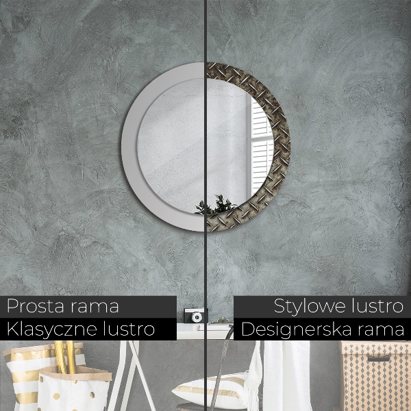 Decoratiuni perete cu oglinda Textura de oțel