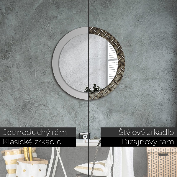 Decoratiuni perete cu oglinda Textura de oțel