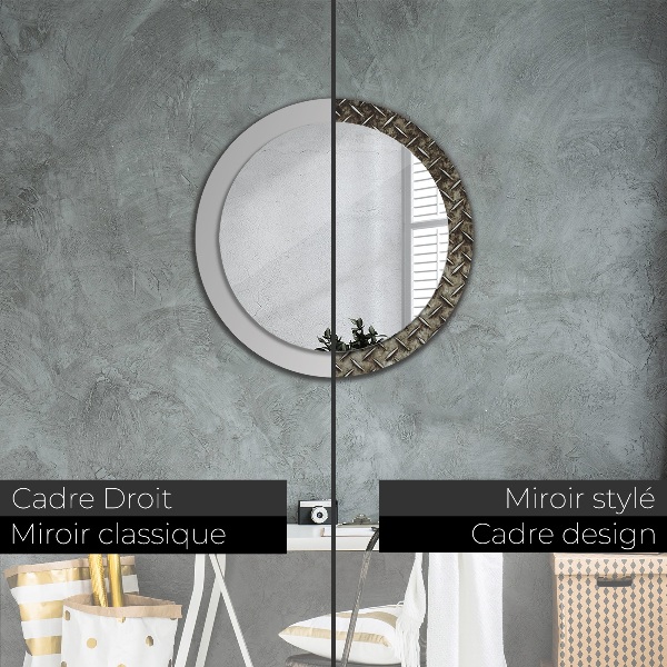 Decoratiuni perete cu oglinda Textura de oțel