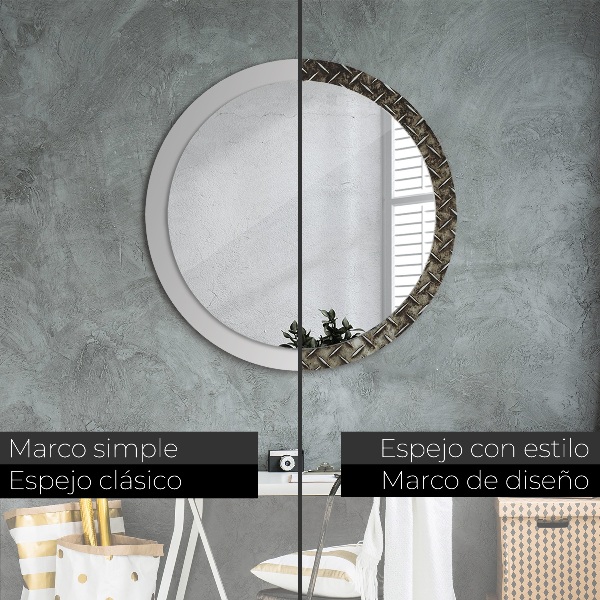 Decoratiuni perete cu oglinda Textura de oțel
