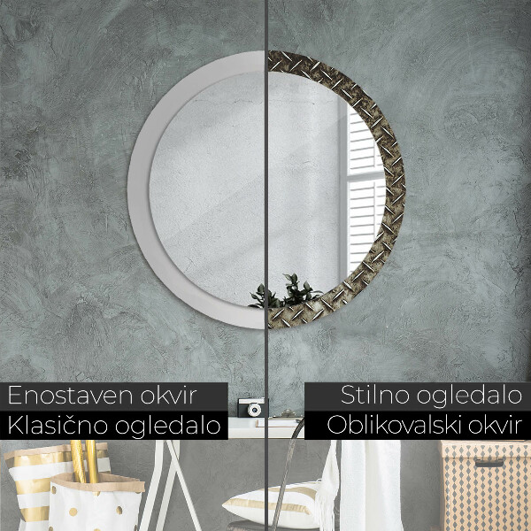 Decoratiuni perete cu oglinda Textura de oțel