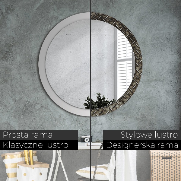 Decoratiuni perete cu oglinda Textura de oțel