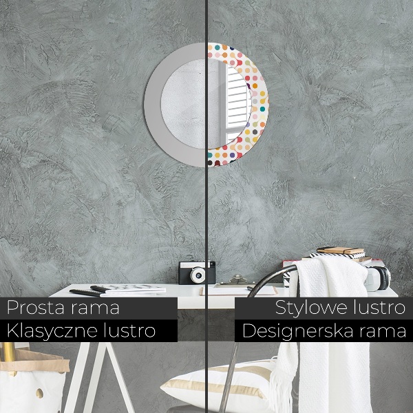 Oglinda rotunda imprimata Seamless multi -colored