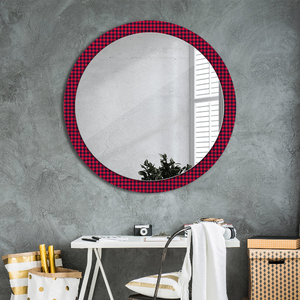 Decoratiuni perete cu oglinda Grila roșie