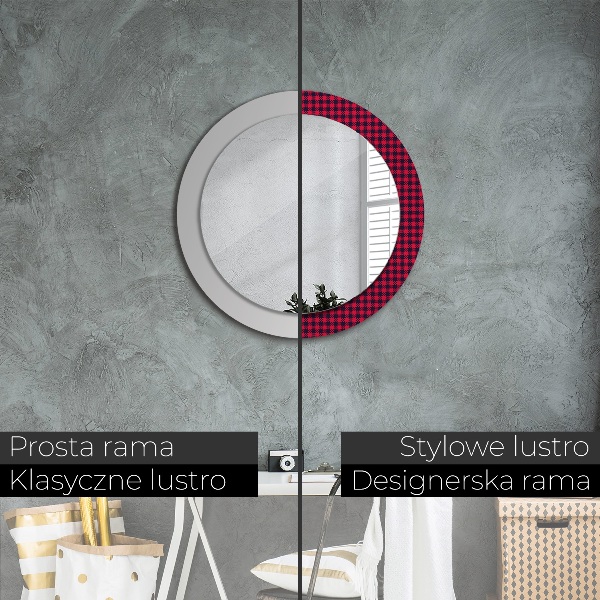 Decoratiuni perete cu oglinda Grila roșie