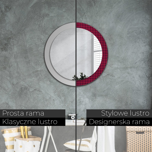 Decoratiuni perete cu oglinda Grila roșie