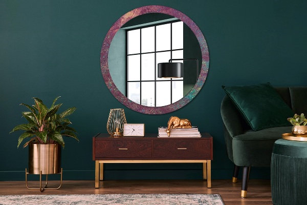 Oglinda cu decor rotunda Festivalul culorilor