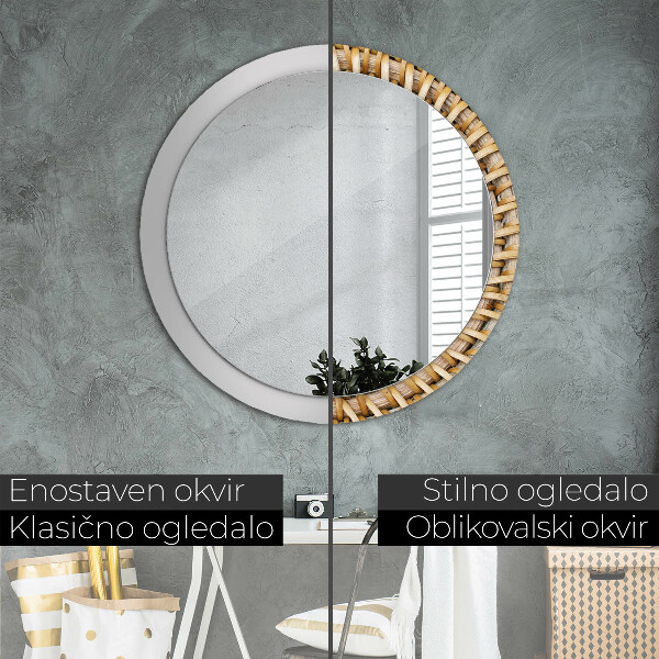 Decoratiuni perete cu oglinda Împletitură naturală