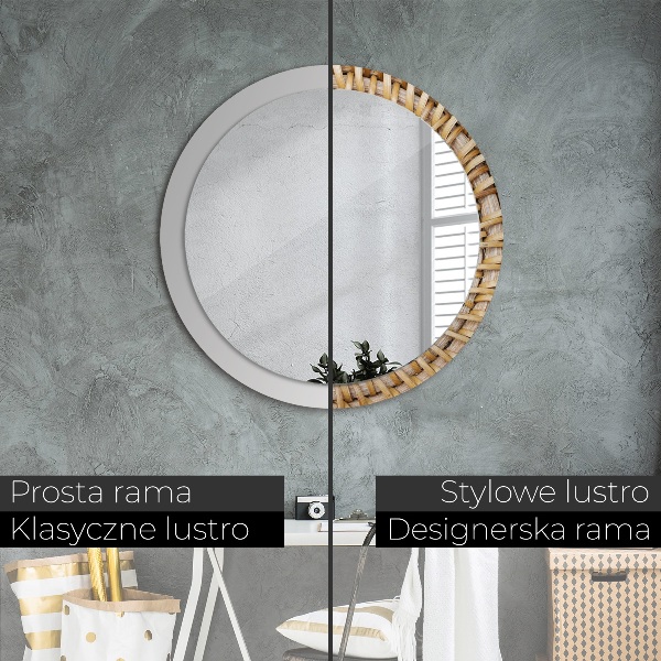 Decoratiuni perete cu oglinda Împletitură naturală