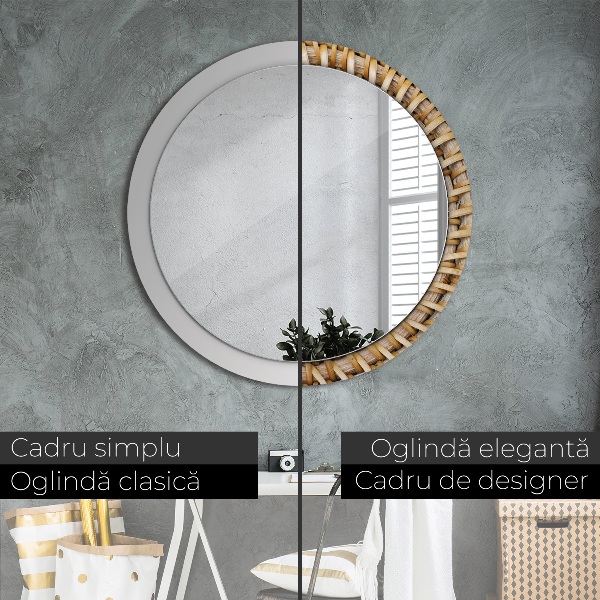 Decoratiuni perete cu oglinda Împletitură naturală