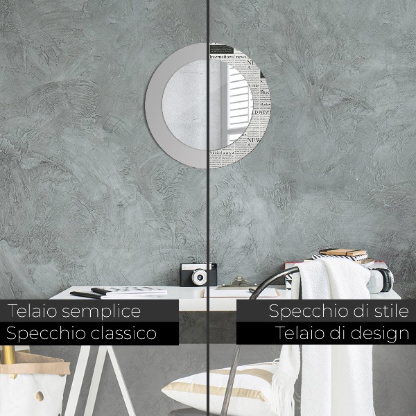 Decoratiuni perete cu oglinda Model din ziare