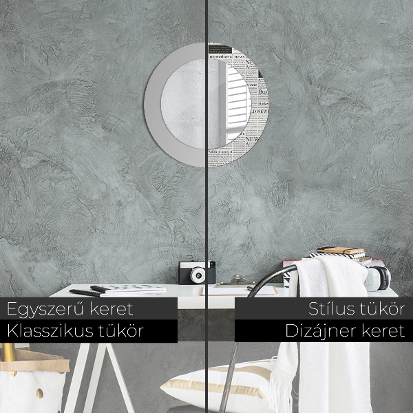 Decoratiuni perete cu oglinda Model din ziare
