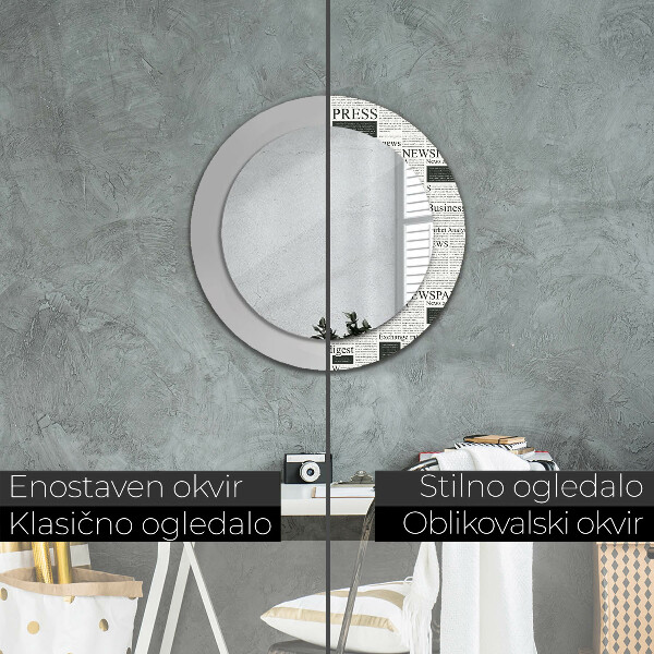 Decoratiuni perete cu oglinda Model din ziare