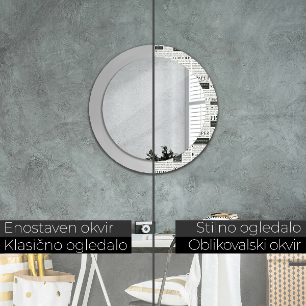 Decoratiuni perete cu oglinda Model din ziare