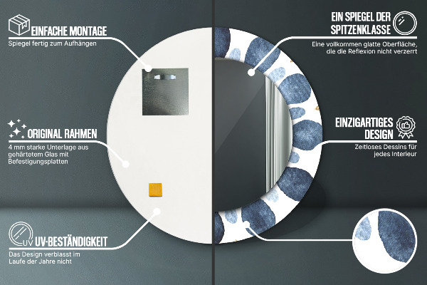 Oglinda cu decor rotunda Mandala de lună