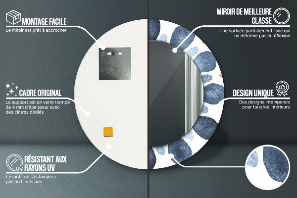 Oglinda cu decor rotunda Mandala de lună