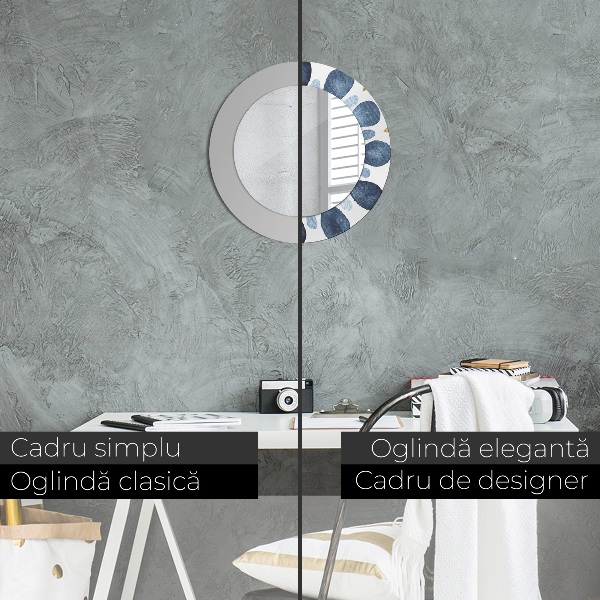 Oglinda cu decor rotunda Mandala de lună