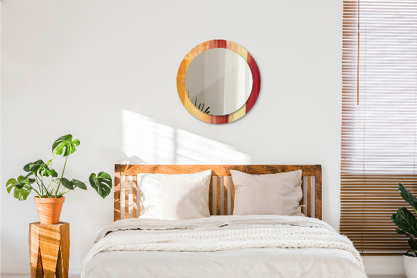 Oglinda rotunda rama cu imprimeu Imagine abstractă