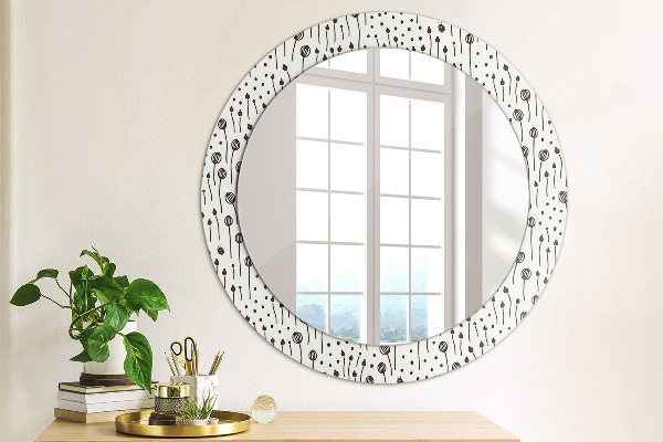 Decoratiuni perete cu oglinda Desen floral
