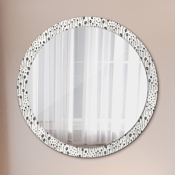 Decoratiuni perete cu oglinda Desen floral