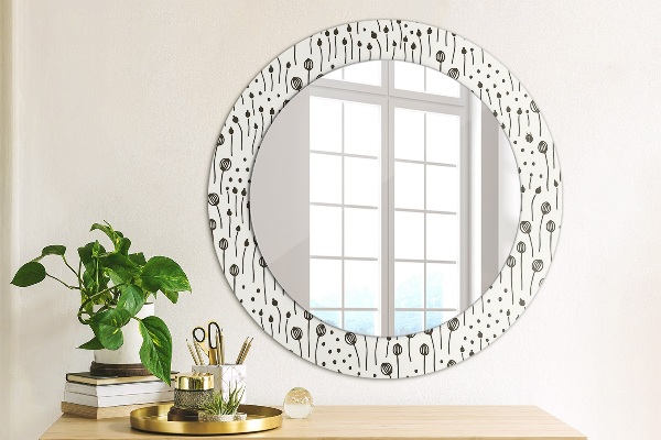 Decoratiuni perete cu oglinda Desen floral