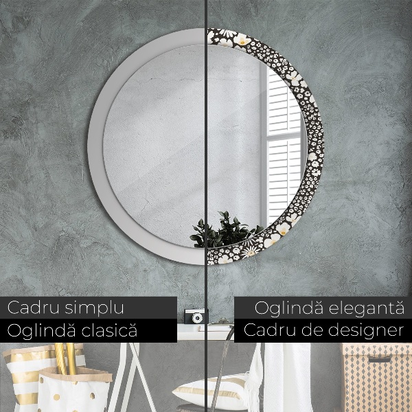 Decoratiuni perete cu oglinda Margaretă de fildeș