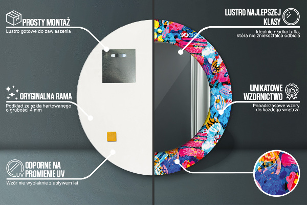 Decoratiuni perete cu oglinda Scriburi colorate