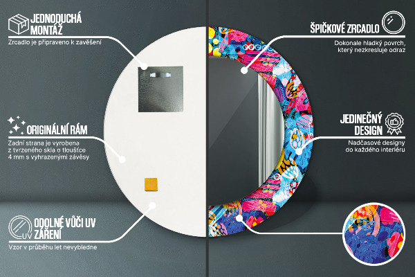 Decoratiuni perete cu oglinda Scriburi colorate